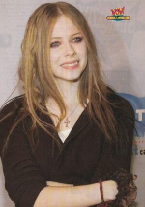 Avril Lavigne teen magazine pinup crossed arms Wow mag