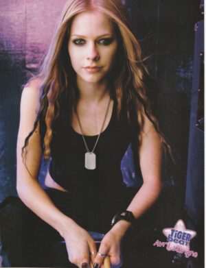 Avril Lavigne teen magazine pinup black outfit rock idol sexy Tiger Beat
