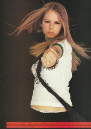 Avril Lavigne teen magazine pinup windy hair Toxic Music series 2003
