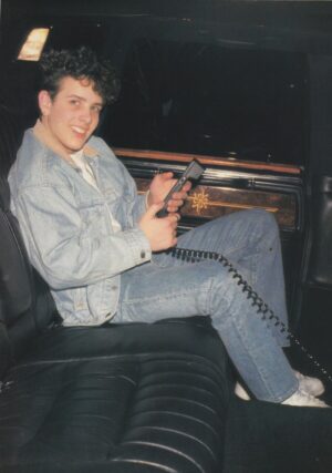 Mcintyre Tommy Puett teen magazine pinup car on the phone New Kids on the block