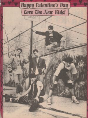New Kids on the block teen magazine pinup on the hanging tough Bop