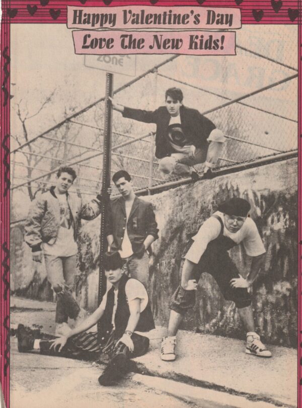 New Kids on the block teen magazine pinup on the hanging tough Bop