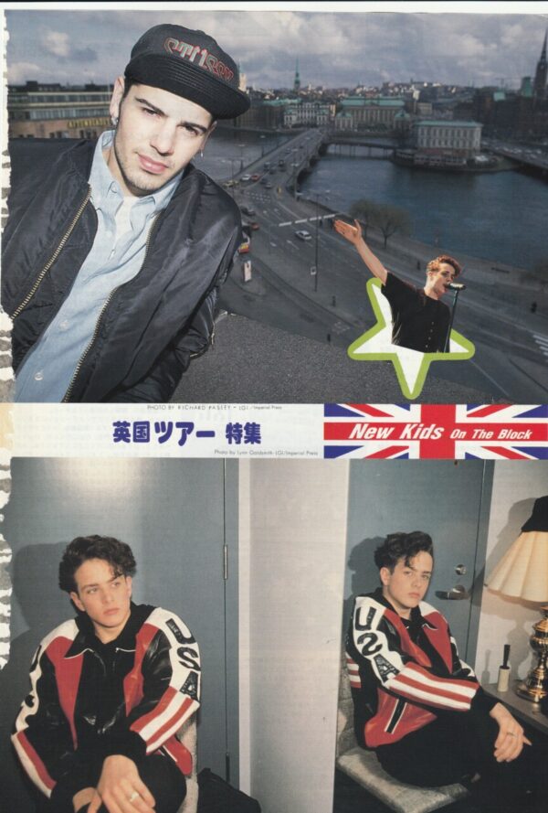 Joey Mcintyre Jordan Knight teen magazine pinup Japan hotel room New Kids on the block