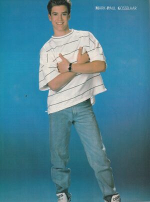 Mark Paul Gosselaar teen magazine pinup full body Teen Machine jeans