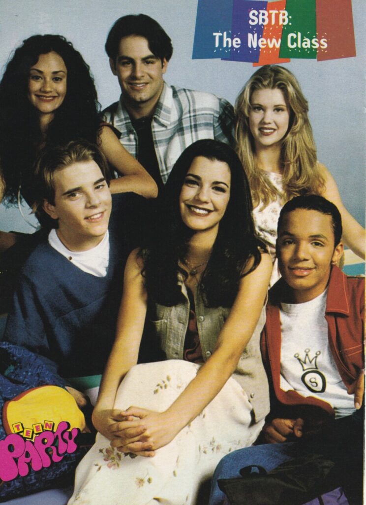 Saved by the Bell New Class teen magazine pinup Teen Party Group pose