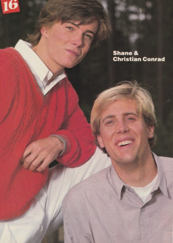Shane Conrad Christian Conrad Kiefer Sutherland teen magazine pinup brothers