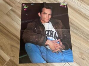 Luke Perry Linear teen magazine poster clippings Bop Big Bopper squatting 90210