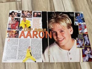 Aaron Carter teen magazine pinup clippings Bravo 90's RIP close up teen idols