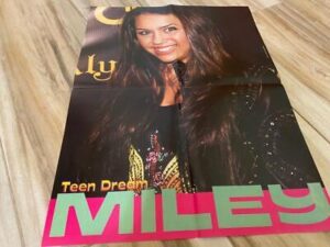 Miley Cyrus teen magazine poster clippings Teen Dream close up summertime