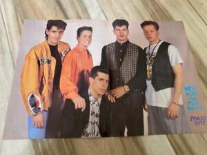 New Kids on the block teen magazine poster clippings Smash Hits suprised look
