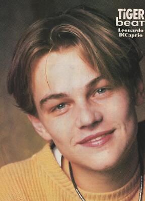 Leonardo Dicaprio teen magazine pinup clipping Tiger Beat yellow shirt ...