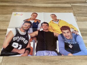 Backstreet Boys Nsync teen magazine poster Spurs sport shirt Superteen