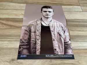 Justin Timberlake teen magazine poster Nsync stern face J-14