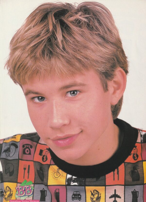 Jonathan Taylor Thomas teen magazine pinup sport shirt close up BB