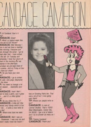 Candace Cameron teen magazine clipping Tutti Frutti