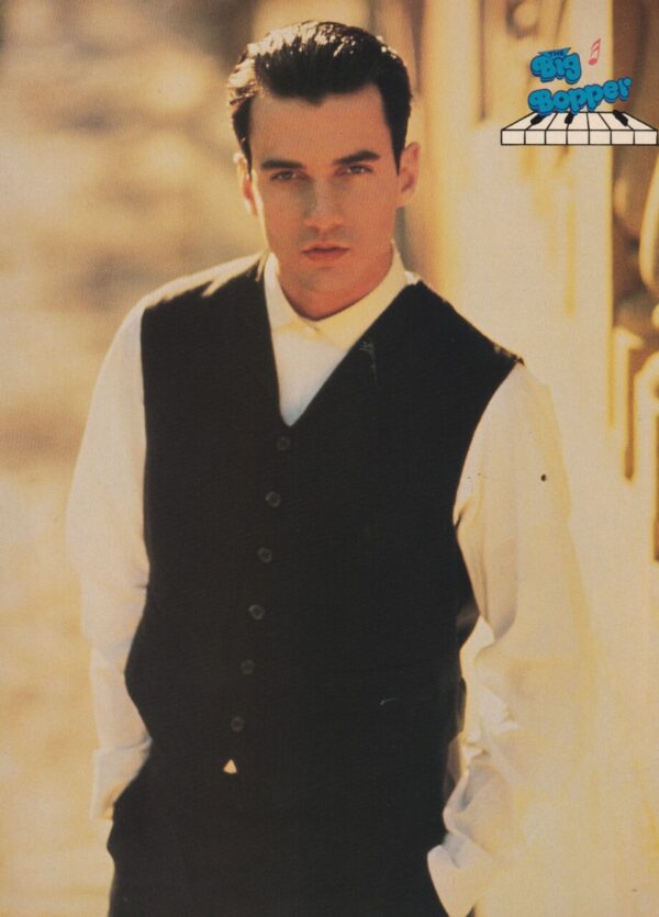 Tommy Page Paula Abdul teen magazine pinup black vest Big Bopper