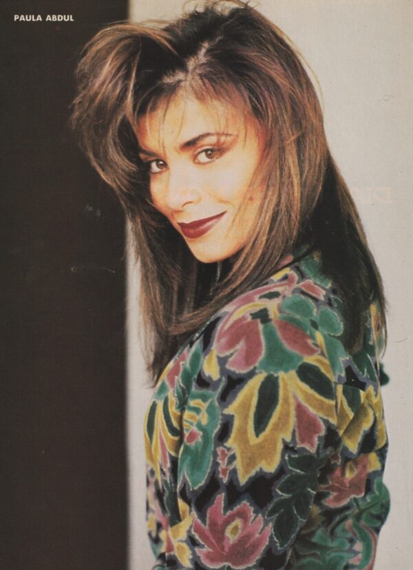 Paula Abdul teen magazine pinup flower shirt Teen Machine