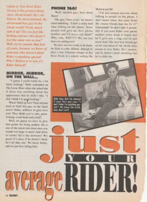 Rider Strong teen magazine clipping average Rider Teen party rare