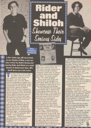 Rider Strong Shiloh Strong teen magazine clipping serious sides BB