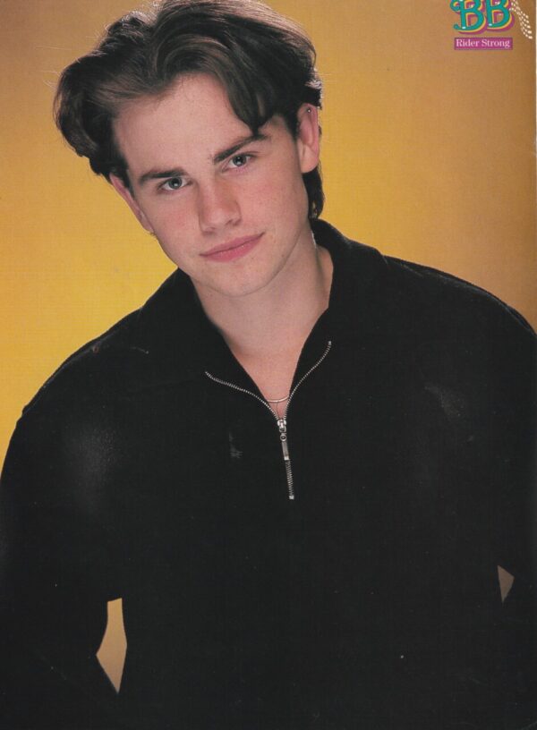 Rider Strong Claire Danes teen magazine pinup smirk black shirt BB