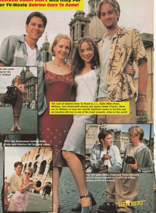 Melissa Joan Hart Eddie Mills James Fields teen magazine pinup Sabrina goes to Rome Movi