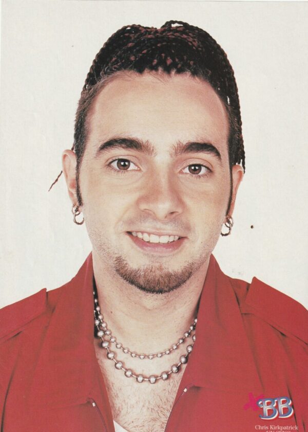 Chris Kirkpatrick No Authority Nsync teen magazine pinup red shirt BB