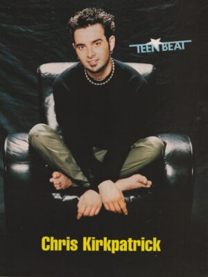 Chris Kirkpatrick teen magazine pinup Nsync barefoot pose 2 smile Teen Beat