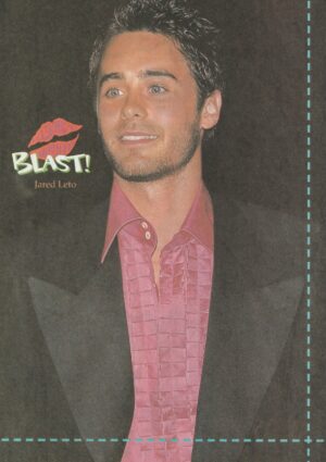 Jared Leto pink shirt dressed up hottie Blast magazine