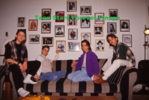 Moffatts 4x6 or 8x10 photo Nashville teen idols young boy band couch in socks