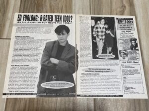Edward Furlong Jason James Richter teen magazine clipping R Rated Teen Idols 16 magazine
