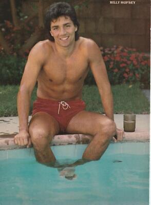 Billy Hufsey Scott Baio teen magazine pinup clipping shirtless barefoot pool Bop