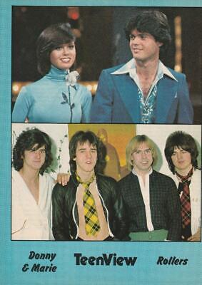 Bay City Rollers Donny Osmond Marie Osmond teen magazine pinup clipping View