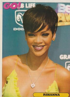 Rihanna teen magazine pinup clipping Go yellow shirt teen idols pix