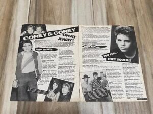 Corey Haim teen magazine pinup clipping Chat Away Hip Hop Pix 80's Idols rare