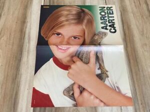Aaron Carter teen magazine poster clipping Popcorn Pix teen idols young boy 90s