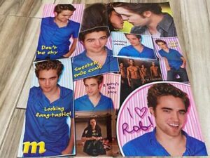 Robert Pattinson Selena Gomez teen magazine poster clipping Twilight Pix love M