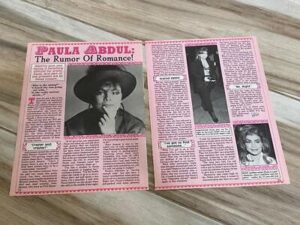 Paula Abdul teen magazine pinup clipping rumor of ramance Bop teen idols