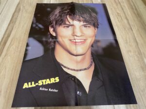 Ashton Kutcher Spice Girl teen magazine poster All-Star close up
