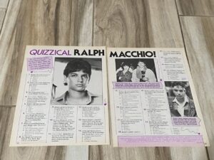 Ralph Macchio teen magazine clipping quizzical Ralph Bop