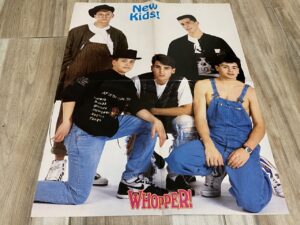 New Kids on the block teen magazine poster Whopper double sided squatting