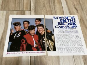 New Kids on the block teen magazine pinup Japan Donnie Whalberg laughing