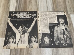 Andy Gibb teen magazine clipping difference between love and sex 3 page