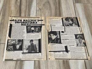 Ralph Macchio teen magazine clipping unforgettable roles 2 page Teen Beat