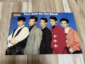 New Kids on the block Danny Ponce Tommy Puett teen magazine poster Super Stars lined up