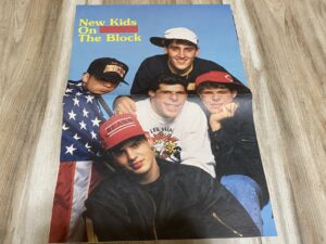 New Kids on the block teen magazine poster red hat Whooper