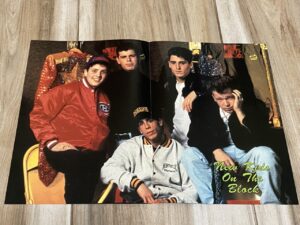 Donnie Wahlberg New Kids on the block teen magazine poster yellow chairs Top mag