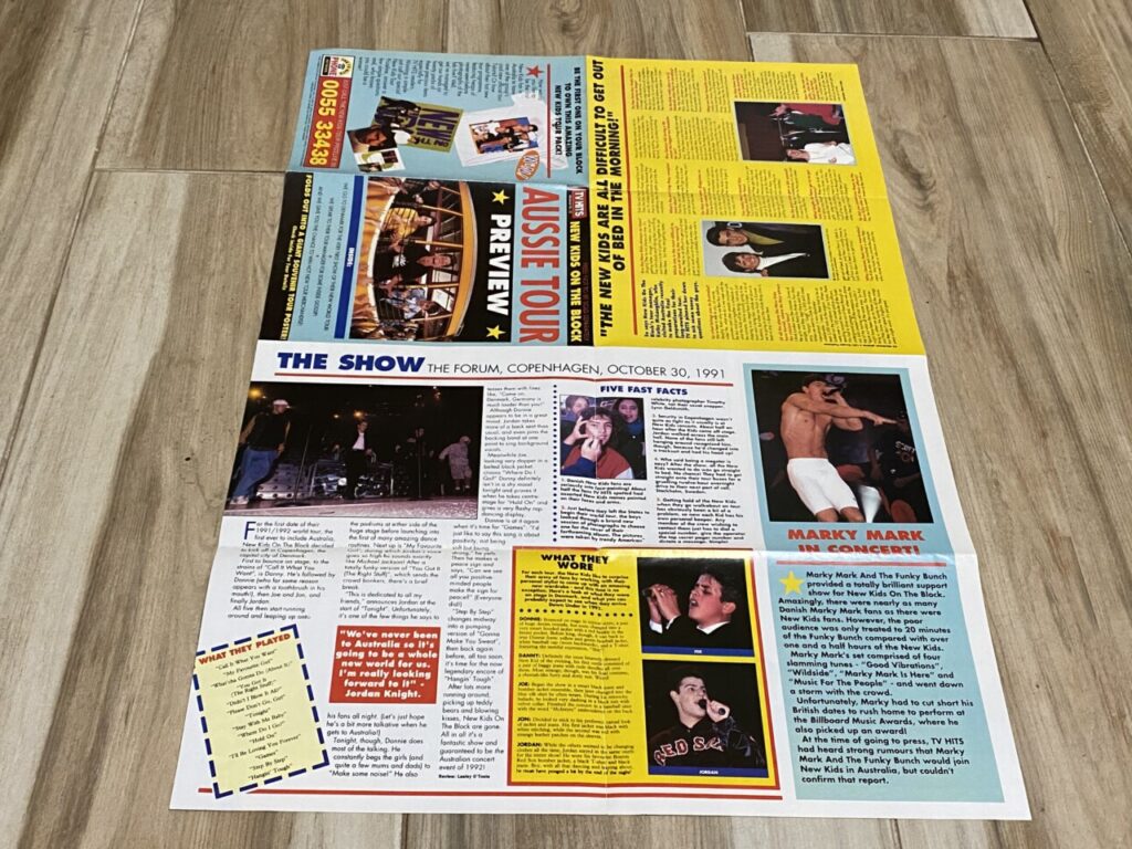 New Kids on the block Marky Mark Wahlberg teen magazine poster TV Hits