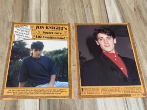 Jonathan Knight teen magazine pinup clipping 2 page nature New Kids on the block