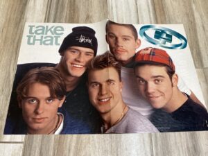 Take That Kevin Costner teen magazine poster Bravo hot guys boy band