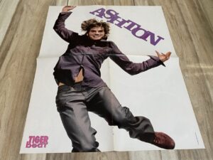 Ashton Kutcher Good Charlotte teen magazine poster open shirt Tiger Beat